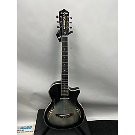 Used Used Harley Benton Nashville Steel Flame Black Burst Hollow Body Electric Guitar
