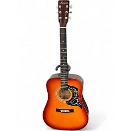 Used Harmony D1010 2 Tone Sunburst Acoustic Guitar
