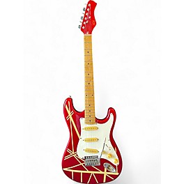 Used Hondo Deluxe Series EVH Red Solid Body Electric Guitar