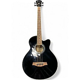 Used Ibanez AEB10BE Black Acoustic Bass Guitar