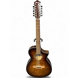 Used Ibanez AEWC4012FM Sunburst 12 String Acoustic Electric Guitar