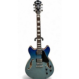 Used Ibanez AS73FM azure blue gradient Hollow Body Electric Guitar