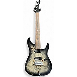Used Ibanez AZ Premium Black Burl Solid Body Electric Guitar