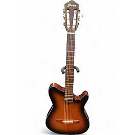 Used Ibanez FRH10N Sunburst Classical Acoustic Electric Guitar
