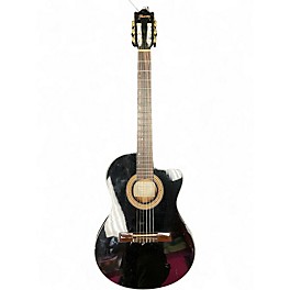 Used Ibanez GA35TCE Black Classical Acoustic Electric Guitar