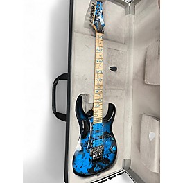 Used Ibanez JEM77P Steve Vai Signature blue floral Solid Body Electric Guitar
