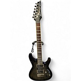 Used Ibanez S571DXQM Trans Black Solid Body Electric Guitar