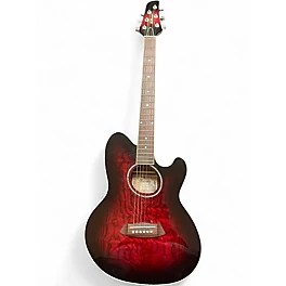 Used Ibanez Tcy20trs Trans red sunburst Acoustic Electric Guitar