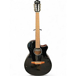Used Ibanez aeg50n Black Classical Acoustic Electric Guitar