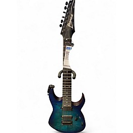 Used Ibanez rg7421pb Blue Solid Body Electric Guitar