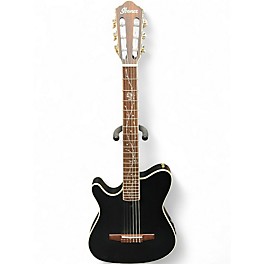 Used Ibanez tod10 Black Classical Acoustic Electric Guitar