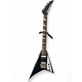 Used Jackson KVXMG KING V Black and White Solid Body Electric Guitar