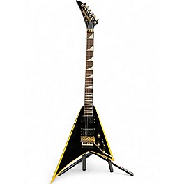 Used Jackson X SERIES RHODES RRX24 Black and Yellow Solid Body Electric Guitar
