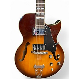 Used Jay Turser JT136 2 Tone Sunburst Hollow Body Electric Guitar
