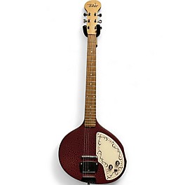 Used Jerry Jones BABY SITAR RED CRACKLE Harp Guitars