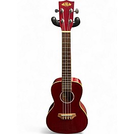 Used Kala KA-ASAC-T Tenor Crimson Red Trans Ukulele