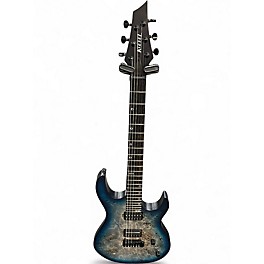 Used Kiesel Aries 6 Bevel Delete Sapphire Blue Cali Burst with Black Burst Edges Solid Body Electric Guitar