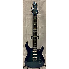 Used Used Kiesel Aries Neckthrough Trans Blue Solid Body Electric Guitar