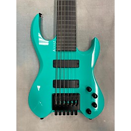 Used Used Kiesel Vader 6 Fretless Turquoise Electric Bass Guitar