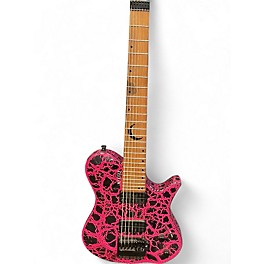 Used Kiesel ZEUS ZX7 CRACKLE HOT PINK Solid Body Electric Guitar