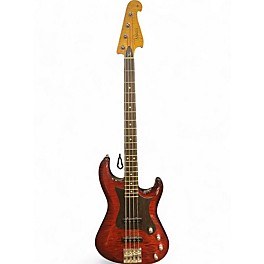 Used Knaggs Severn J bass Tier 2 Trans Red Electric Bass Guitar
