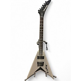 Used Kramer Dave Mustaine Vanguard Silver Metallic Solid Body Electric Guitar