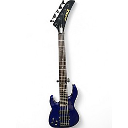 Used Kramer baretta 5 string LH Blue Electric Bass Guitar