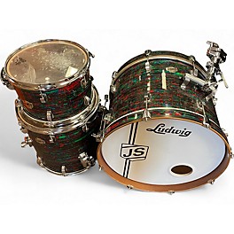 Used Ludwig 3 Piece ELEMENT SE psychedelic red Drum Kit