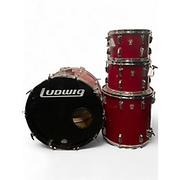 Used Ludwig 4 piece Classic Maple Red Drum Kit