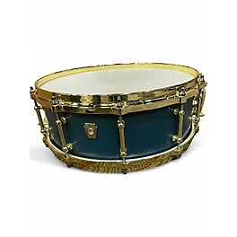 Used Ludwig 5.5X14 Nate Smith "Waterbaby" Snare Coated Blue Drum