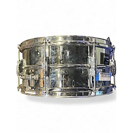 Used Ludwig 5X14 Accent CS Snare Metallic Silver Drum