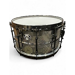 Used Ludwig 8X14 Jim Riley Signature Black Magic Snare Chrome Drum