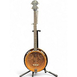 Used Luna 5 string celtic Tobacco Banjo