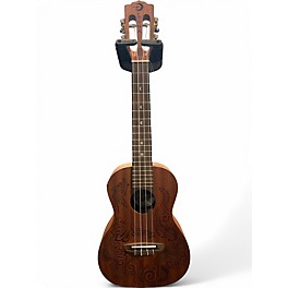 Used Luna Henna Dragon Concert Ukulele Mahogany Ukulele