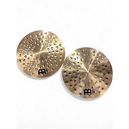 Used MEINL 15in PURE ALLOY EXTRA HAMMERED HIHATS Cymbal