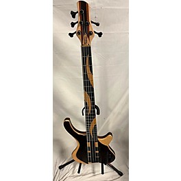 Used Used MGBass Desert Custom 5 String Natural Satin Goncalo Alves Over Curly Maple Electric Bass Guitar