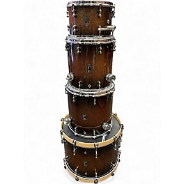 Used Mapex 4 Piece BLACK PANTHER DESIGN LABS CHERRY BOMB GOLD SPARKLE Drum Kit