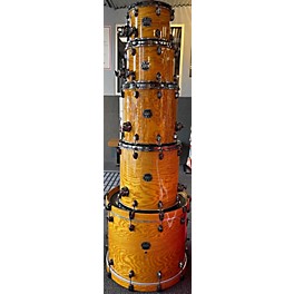 Used Mapex 5 Piece Saturn IV Trans Amber Drum Kit