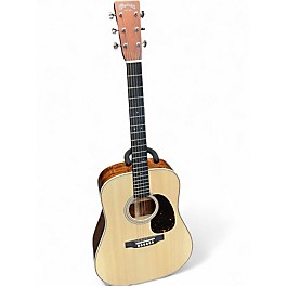 Used Martin Custom Shop Style 28 Quilted Bubinga Natural Acoustic Guitar