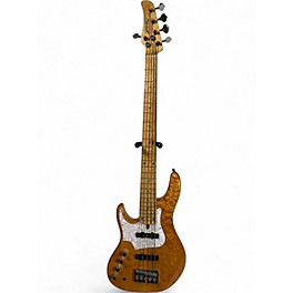 Used Mike Lull M5 Natural Quilt Maple Electric Bass Guitar