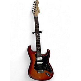 Used Miscellaneous S Type Partscaster Red And Orange Burst Solid Body Electric Guitar