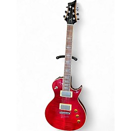 Used Mitchell MS400 Trans Crimson Red Solid Body Electric Guitar