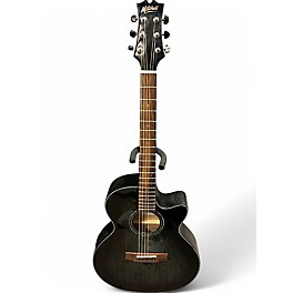 Used Mitchell MX430 Trans Black Acoustic Electric Guitar