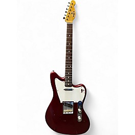 Used Mjt VTM Candy Apple Red Solid Body Electric Guitar