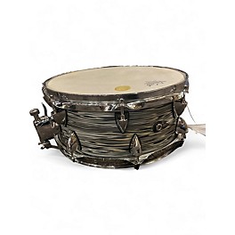 Used Orange County Drum & Percussion 14X5 Venice Series Snare White and Black Zebra Drum