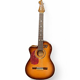 Used Ortega RCE238SN-FT-L 3 Color Sunburst Nylon String Acoustic Guitar
