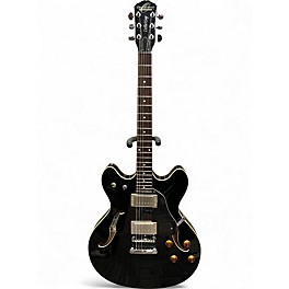 Used Oscar Schmidt DELTA KING Black Hollow Body Electric Guitar