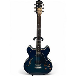 Used Oscar Schmidt DELTA KING OE30BLB Blue Hollow Body Electric Guitar