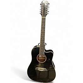 Used Oscar Schmidt OD312CE Black 12 String Acoustic Guitar