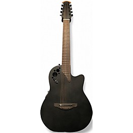 Used Ovation 1788TX Black Acoustic Electric Guitar